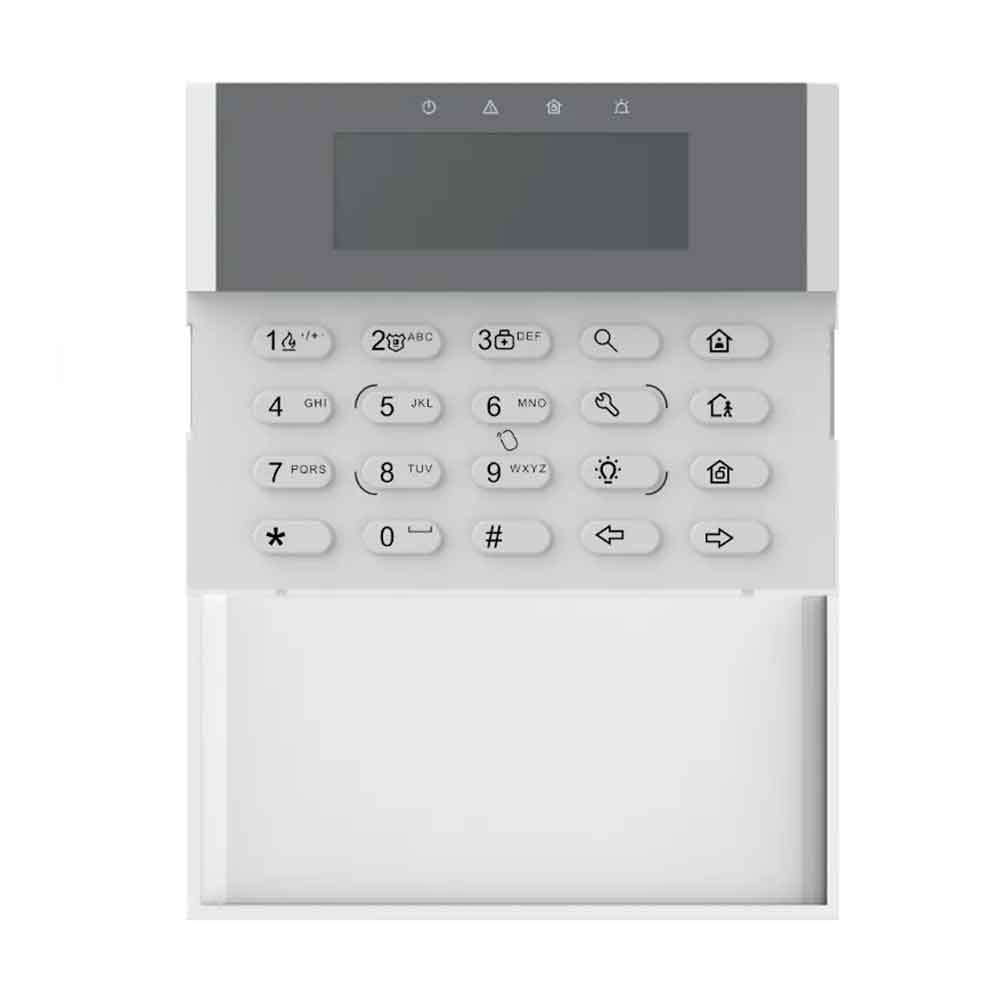 Imagem de TECLADO LCD COM FIO AX HYBRID PRO RS485 COM LEITOR DE TAG  DS-PK1-LRT-HWE HIKVISION 