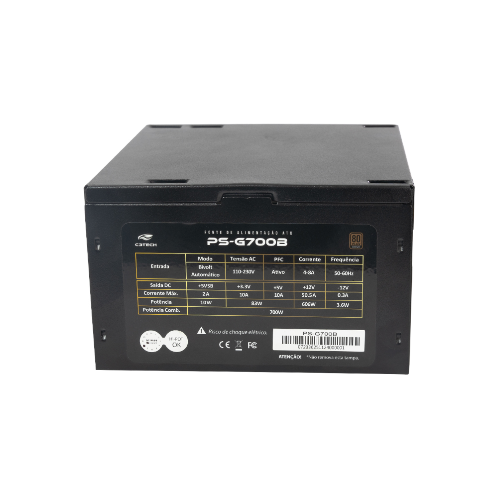 Imagem de FONTE DE ALIMENTACAO C3TECH 700W 80 PLUS BRONZE PS-G700B