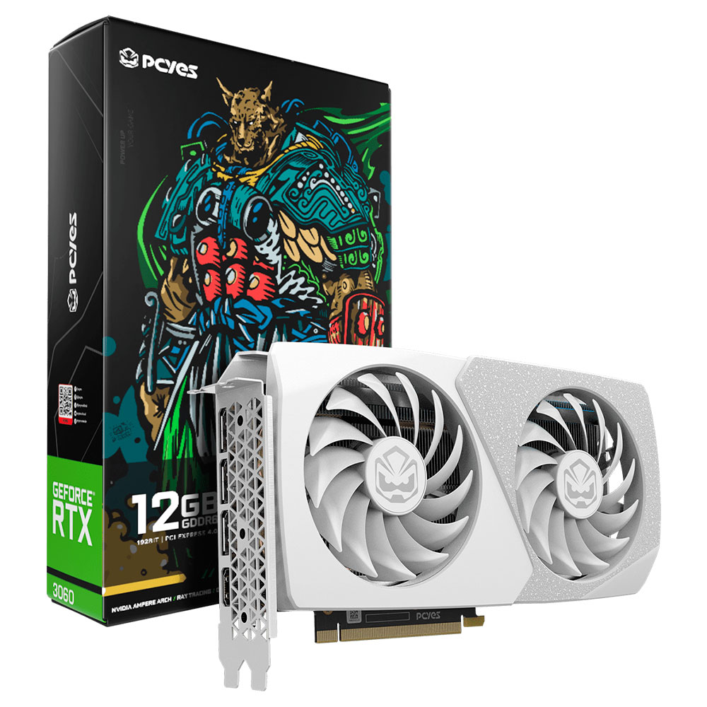Mostrar detalhes de PLACA DE VIDEO PCYES GEFORCE RTX 3060 GRAFFITI 12GB GDDR6 192BITS PVRTX3060WT2F Imagem de PLACA DE VIDEO PCYES GEFORCE RTX 3060 GRAFFITI 12GB GDDR6 192BITS PVRTX3060WT2F