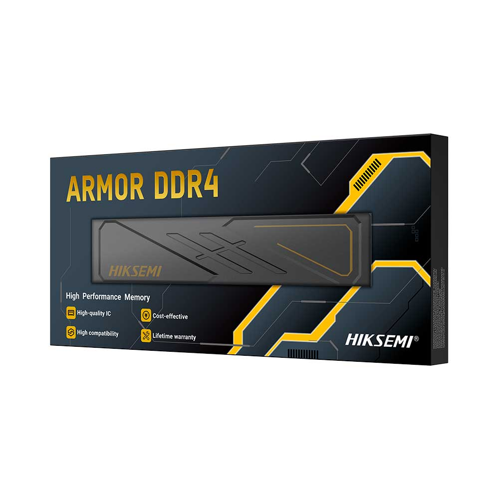Imagem de MEMORIA HIKSEMI ARMOR 8GB DDR4 3200 MHZ 1.35V DESKTOP BLACK - HSC408U32D2