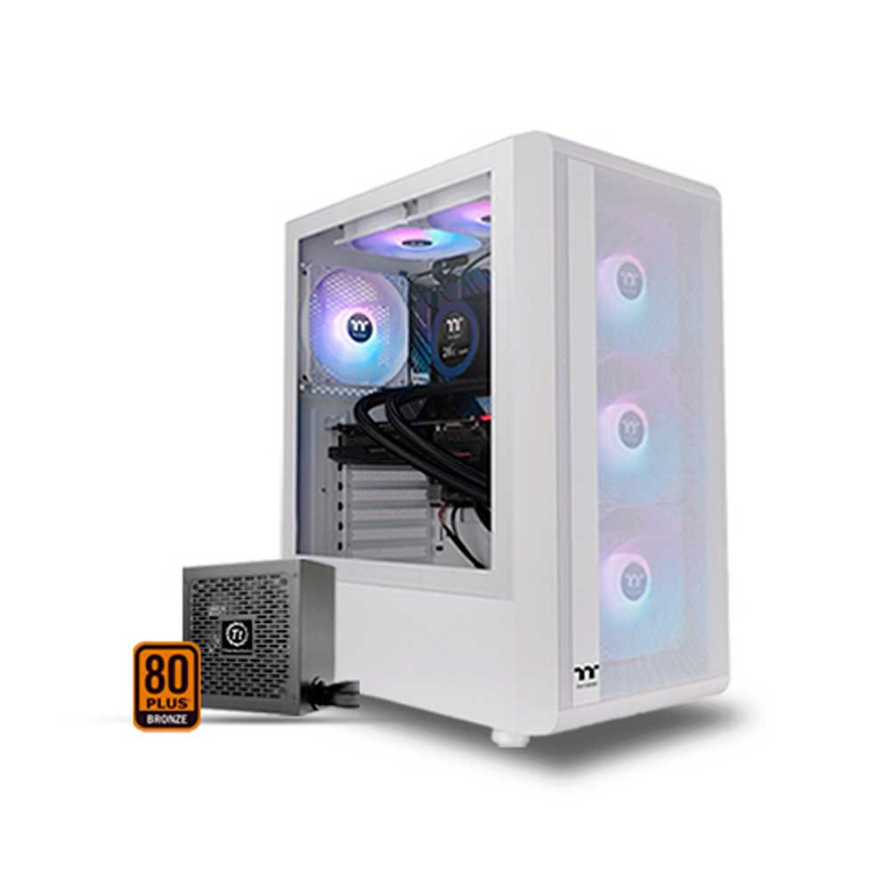 Mostrar detalhes de GABINETE GAMER THERMALTAKE S200TG ARGB MID T. TGLASS SNOW C/ FONTE 650W - CA-3X2-65M6WZ-00 Imagem de GABINETE GAMER THERMALTAKE S200TG ARGB MID T. TGLASS SNOW C/ FONTE 650W - CA-3X2-65M6WZ-00