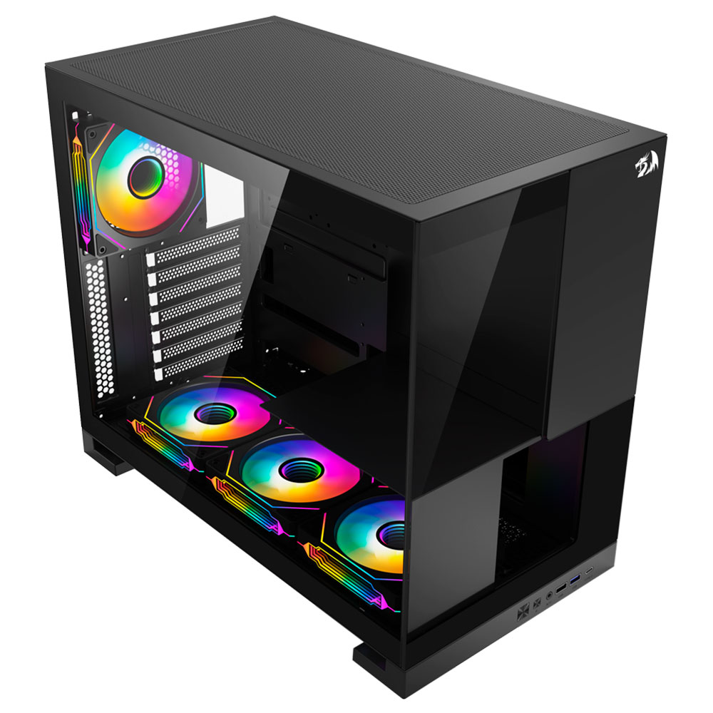 Mostrar detalhes de GABINETE GAMER REDRAGON ETERNAL SEM FAN PRETO CA-612B Imagem de GABINETE GAMER REDRAGON ETERNAL SEM FAN PRETO CA-612B