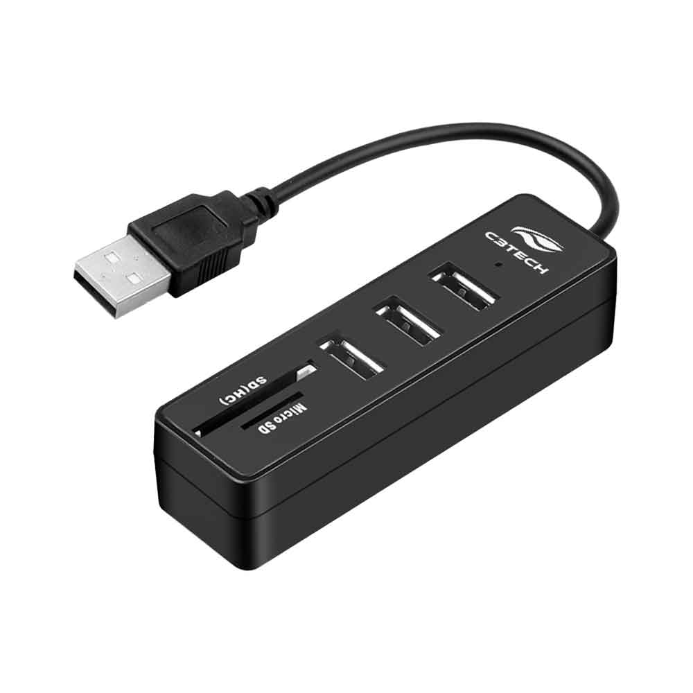 Mostrar detalhes de HUB USB C3TECH 2.0 5 PORTAS HU-L200BK Imagem de HUB USB C3TECH 2.0 5 PORTAS HU-L200BK