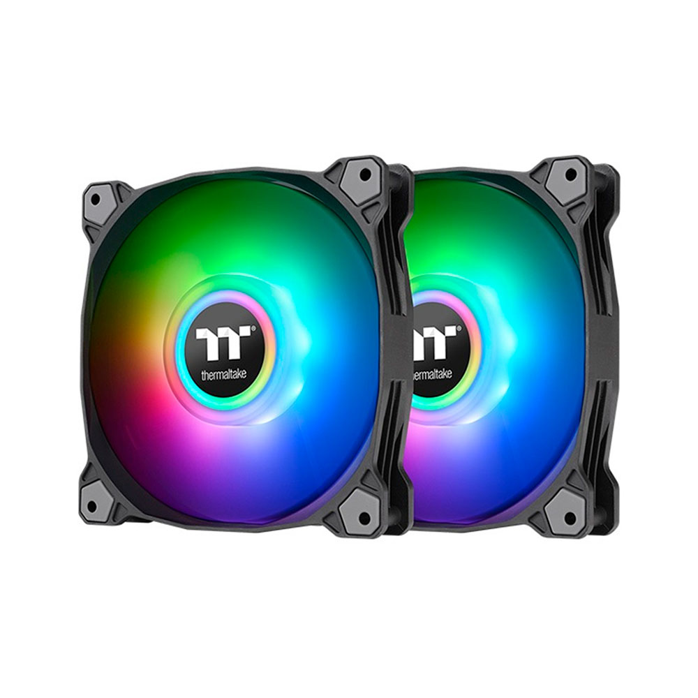 Mostrar detalhes de KIT 2 COOLERS THERMALTAKE PURE DUO 12 ARGB BLACK 2-FAN PACK - CL-F115-PL12SW- B Imagem de KIT 2 COOLERS THERMALTAKE PURE DUO 12 ARGB BLACK 2-FAN PACK - CL-F115-PL12SW- B