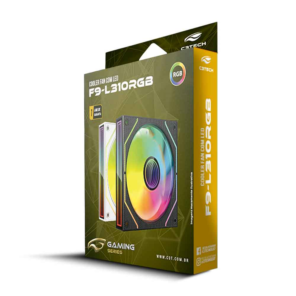 Mostrar detalhes de COOLER PARA GABINETE C3TECH ARGB BRANCO F9-L310WHRGB 120MM Imagem de COOLER PARA GABINETE C3TECH ARGB BRANCO F9-L310WHRGB 120MM